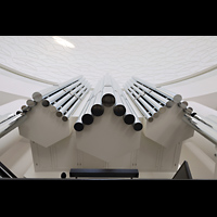 Berlin, St. Hedwigs-Kathedrale, Hauptwerksprospekt vom Spieltisch aus gesehen