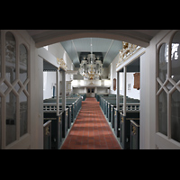 Krummhrn, Reformierte Kirche, Innenraum in Richtung Orgel