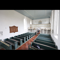 Krummhrn, Reformierte Kirche, Seitlicher Blick von der Orgelempore in die Kirche