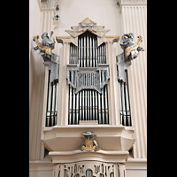 Passau, Dom St. Stephan, Prospektpfeifen von Hauptwerk und Obewerk der Chororgel