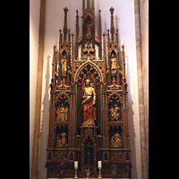 Rheine, St. Dionysius, Altar des Hl. Josef (um 1870) an der Westwand des sdl. Seitenschiffes