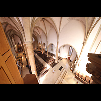 Rheine, St. Dionysius, Blick vom Positiv unter den Chamaden in die Kirche