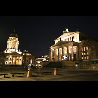 Berlin, Konzerthaus, Groer Saal, Konzerthaus und deutscher Dom bei Nacht