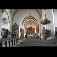 Wittenberg, Stadtkirche St. Marien, Innenraum / Hauptschiff in Richtung Chor