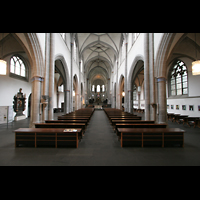 Kln (Cologne), St. Severin, Innenraum / Hauptschiff in Richtung Chor