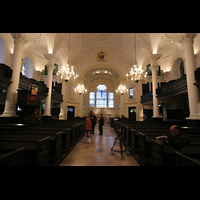 London, St. Martin-in-the-Fields, Innenraum / Hauptschiff in Richtung Rckwand