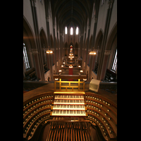 Wiesbaden, Marktkirche, Blick vom Spieltisch in die Kirche