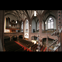 Frankfurt am Main, Dreiknigskirche, Blick von der Seitenempore zu Orgel