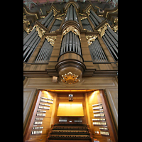Sankt Gallen (St. Gallen), Kathedrale, Groe Orgel mit Spieltisch
