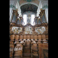 Sankt Gallen (St. Gallen), Kathedrale, Chororgel mit Chorgesthl