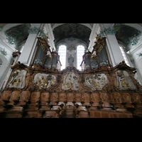 Sankt Gallen (St. Gallen), Kathedrale, Chororgel mit Chorgesthl