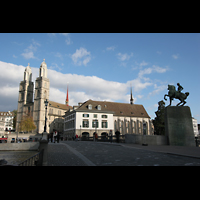 Zrich, Gromnster, Ansicht von der Mnsterbrcke