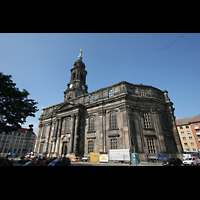 Dresden, Kreuzkirche, Auenansicht mit Hauptportal