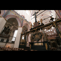 Stralsund, St. Nikolai, Chororgel und Hauptorgel