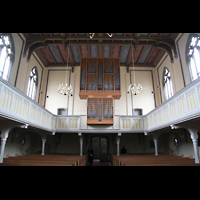 Bremen, St. Johann Oberneuland, Innenraum / Hauptschiff in Richtung Orgel