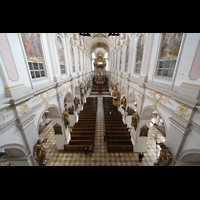 Mnchen (Munich), Alt St. Peter, Blick von der Orgelempore in die Kirche