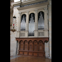 Mnchen (Munich), St. Ursula, Chororgel, linke Seite