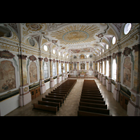 Mnchen (Munich), Brgersaalkirche, Blick von der Orgelempore in die Kirche