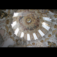 Ettal, Benediktinerabtei, Klosterkirche, Kuppel und Orgel