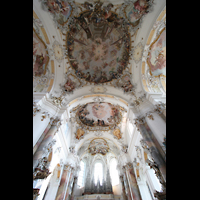 Ottobeuren, Abtei - Basilika, Marienorgel und Deckengemlde