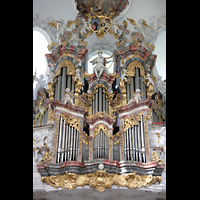 Fssen, Basilika St. Mang, Rckpositiv und Pedaltrme