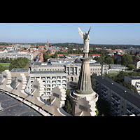 Potsdam, St. Nikolai, Blick von der Kuppel zur Propsteikirche St. Peter und Paul