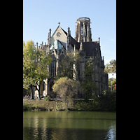 Stuttgart, Johanneskirche, Ansicht ber den Feuersee