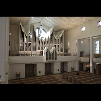 Stuttgart, Domkirche St. Eberhard, Blick von der Chororgel zur Hauptorgel