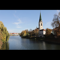 Rottenburg, St. Moriz, Ansicht von der Neckarbrcke Knigsstrae