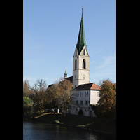 Rottenburg, St. Moriz, Ansicht von der Neckarbrcke Knigsstrae