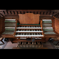 Leipzig, Thomaskirche, Spieltisch der Sauer-Orgel