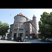 Ulm, Pauluskirche, Auenansicht von Sdwesten von der Frauensstrae aus