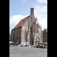 Nrnberg (Nuremberg), Frauenkirche am Hauptmarkt, Auenansicht vom hauptmarkt aus