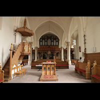 Gronau (Leine), Matthikirche, Blick vom Hochaltar zur Orgel