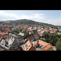 Goslar, Marktkirche St. Cosmas und Damian, Aussicht vom Nordturm nach Westen