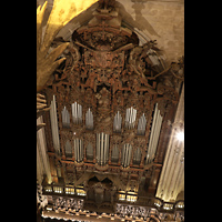 Sevilla, Catedral, Blick vom Dach der Evangelienorgel zur Epistelorgel