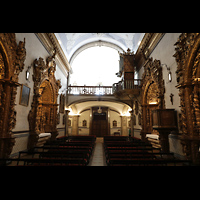 Faro, Igreja do Carmo, Innenraum in Richtung Sdwand mit Orgel