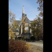 Berlin, St. Sebastian, Auenansicht Chorraum und Kirche