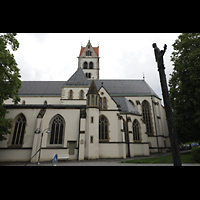 Ravensburg, Kath. Stadtkirche Liebfrauenkirche, Seitenansicht von der Herrenstrae