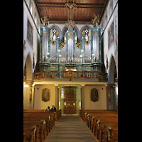 Konstanz, St. Stefan, Innenraum in Richtung Orgel