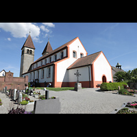 Reichenau, St. Peter und Paul Niederzell, Auenansicht von Nordwesten