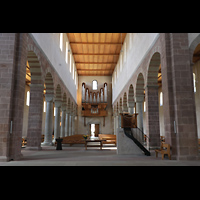 Schaffhausen, Mnster (ehem. Kloster zu Allerheiligen), Hauptschiff in Richtung Orgel