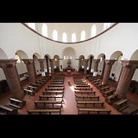 Berlin, St. Marien Unbefleckte Empfngnis, Blick von der Orgelempore in die Kirche