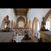 Basel, Predigerkirche, Blick ber das Rckpositiv in die Kirche