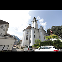 Schwyz, St. Martin, Ansicht von der Hirzengasse aus