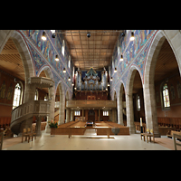 Winterthur, Stadtkirche, Innenraum in Richtung Hauptorgel