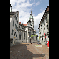 Frauenfeld, Kath. Stadtkirche St. Nikolaus, Kirche Auenansicht von der Zrcher Strae