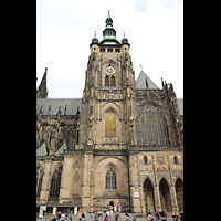 Praha (Prag), Katedrla sv. Vta (St. Veits-Dom), 96,60 m hoher Sdturm und Querhaus