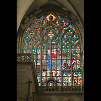 Praha (Prag), Katedrla sv. Vta (St. Veits-Dom), Buntes Glasfenser im sdlichen Querhaus