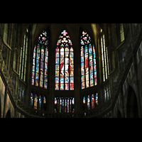 Praha (Prag), Katedrla sv. Vta (St. Veits-Dom), Buntglasfenster in der Apsis